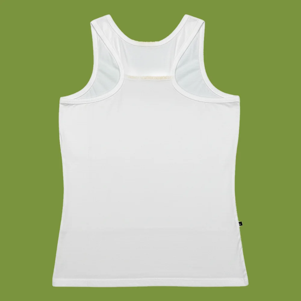 تاپ نخی زنانه بدون آستین تاپ نخی زنانه روزی پاک – لباس نخی طبیعی و ضد حساسیت