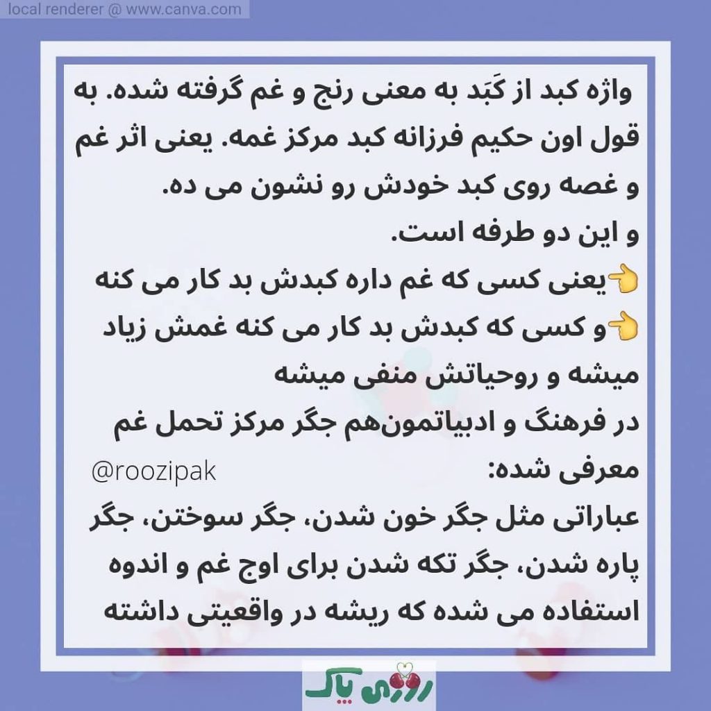 معنی واژه کبد