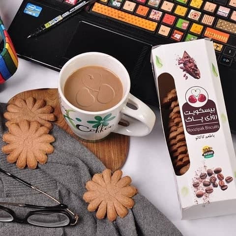 بیسکویت روزی پاک با طعم کاکاءو