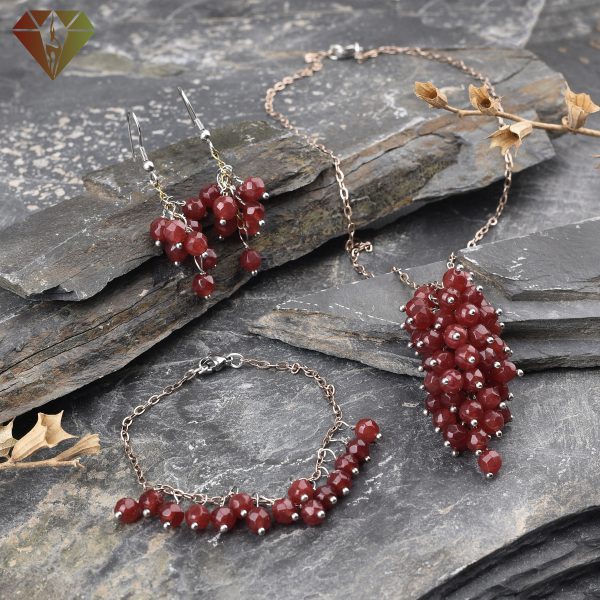 ست گردنبند خوشه انگوری