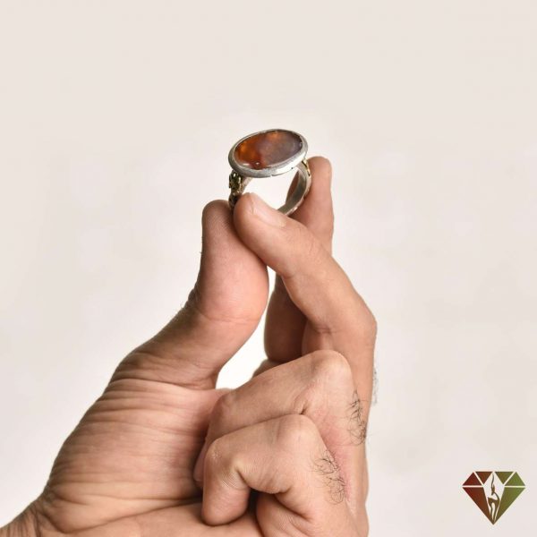 انگشتر مردانه عقیق طرح صفوی