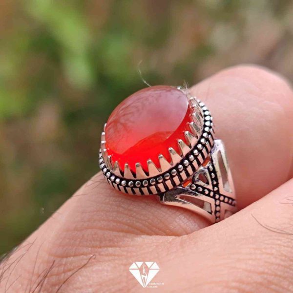 انگشتر مردانه عقیق یمنی