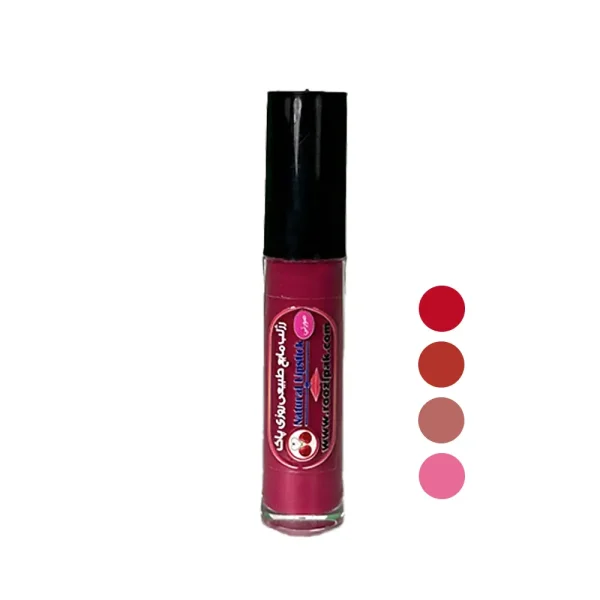 رژ لب مایع طبیعی روزی پاک با رنگ معدنی و بدون مواد شیمیایی