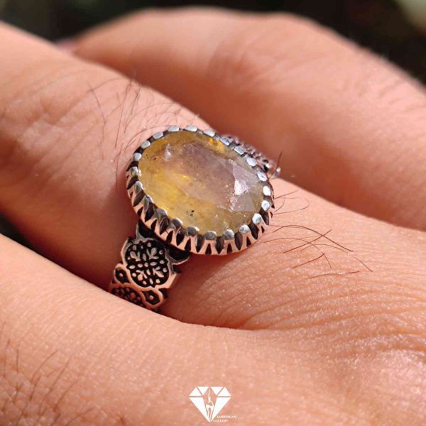 انگشتر مردانه یاقوت زرد